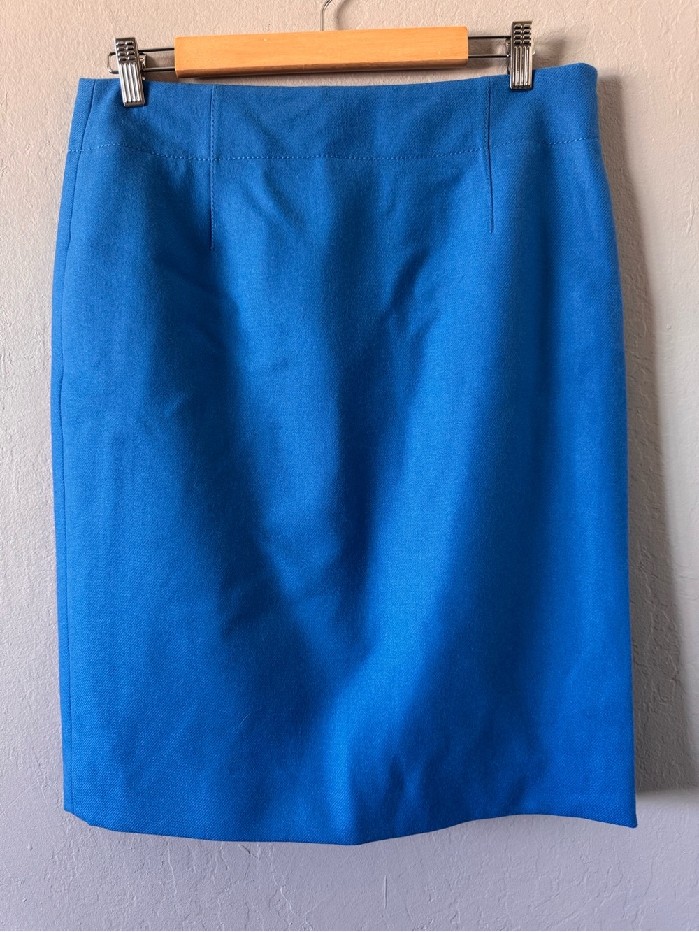 J.Crew NWT Classic Blue 100% Wool Pencil Skirt - Women's Workwear, Career Sz 10